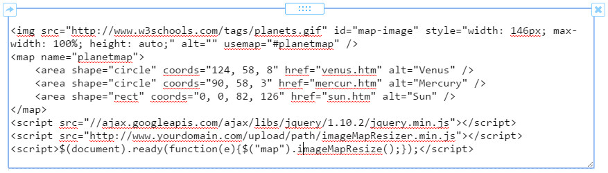 Embed Image Map Code